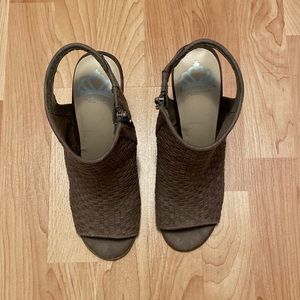 Fergaclicious open toe heeled booties